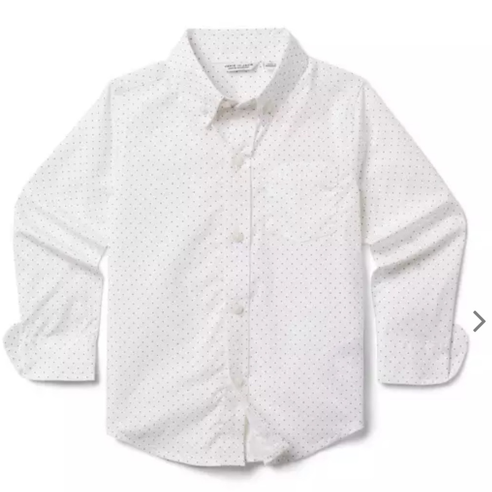 Janie & Jack Boy’s Dot Poplin Shirt